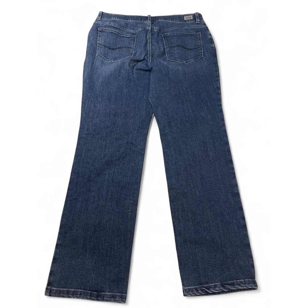 Lee Women's Size Flex Motion Regular Fit Straight Leg Jean Royal Chakra 16 - Picture 9 of 15